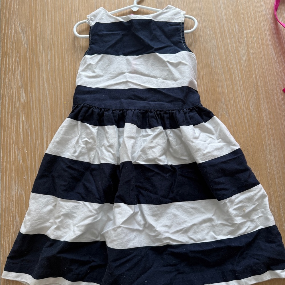 Crewcuts Navy and White Striped Kids Dress